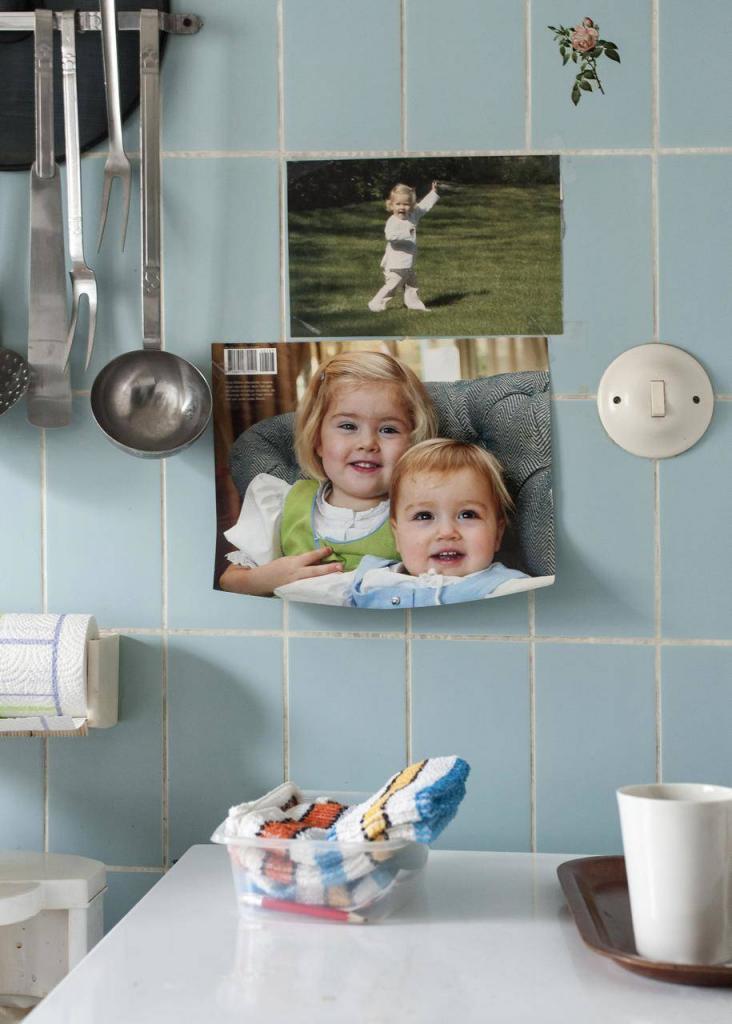 Historisch interieur; babyfoto koninklijke familie