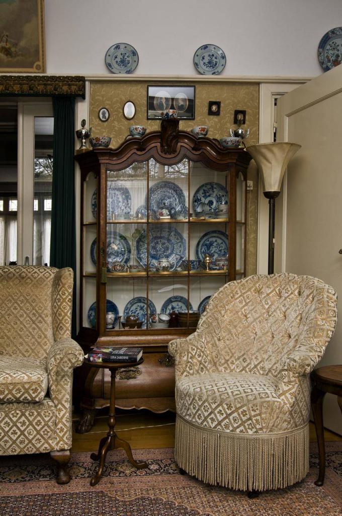 Historisch interieur; blauwkast
